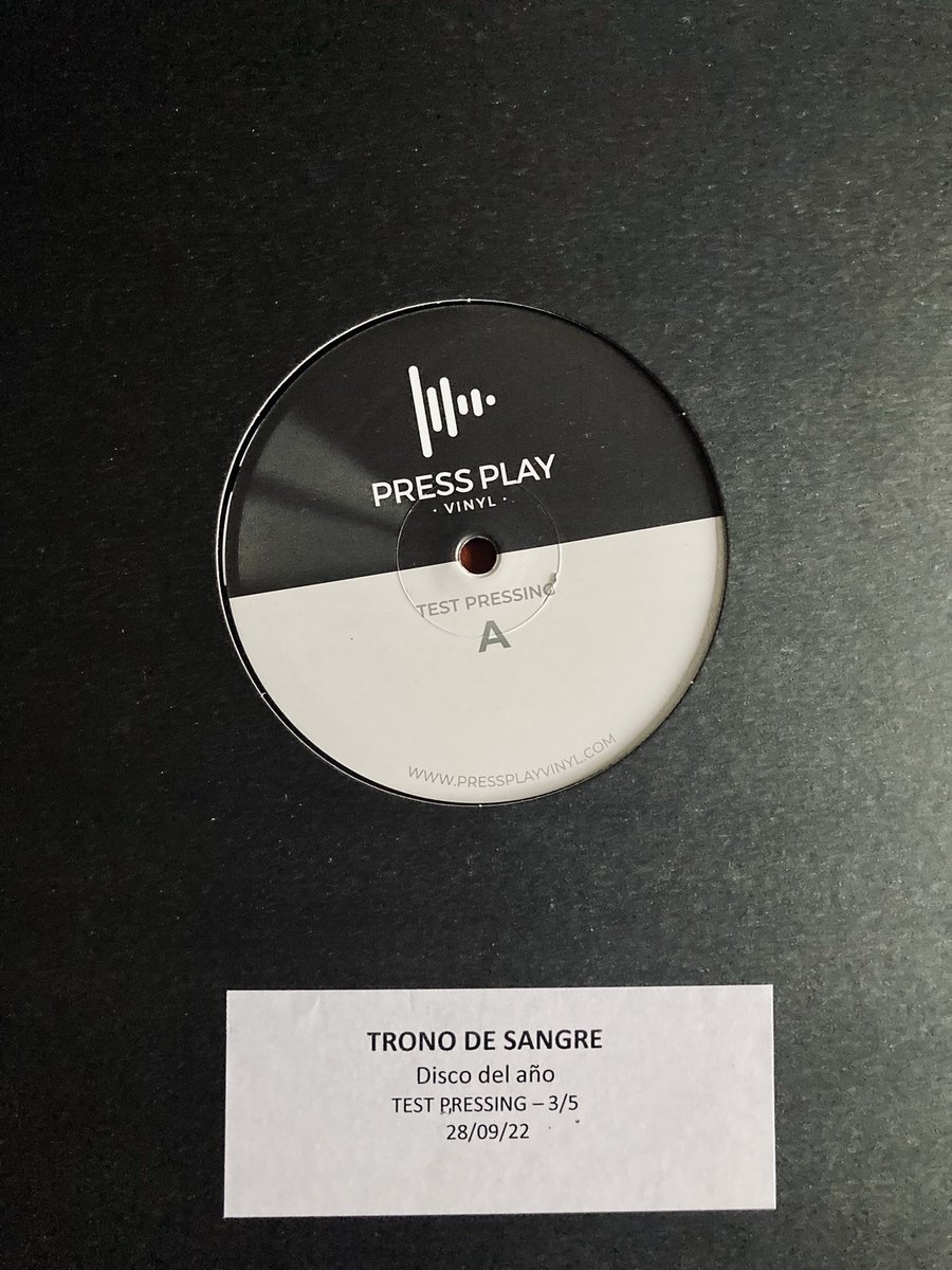 Ya tenemos el test pressing de #discodelaño y suena de lujo.
Venga, a fabricar y en breve lanzamos preorders!