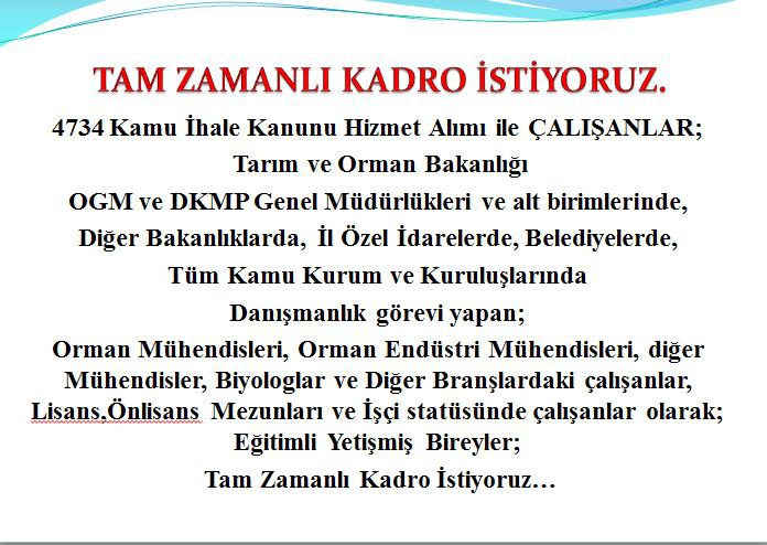 A8mJl's tweet photo. #4734_Sayılı_Kamu_İhale_Kanunu_Kapsamında_Hizmet_Alımı_ile_Çalışan_Danışmanlar OrmanMühendisleri OrmanEndüstriMühendisleri Diğer Mühendisler Biyologlar Diğer Branşlar İşçiler TORBAYASAda TAM_ZAMANLI_KADRO_İSTİYORUZ
@RTErdogan @VahitKirisci @vedatbilgn @ademdinc_ @BekirKARACABEY_ https://t.co/Xu02skyYIi