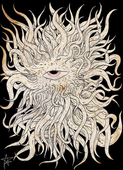 Questofunknow_k's tweet photo. [O]utside the ordered universe [is] that amorphous blight of nethermost confusion which blasphemes and bubbles at the center of all infinity—the boundless daemon sultan Azathoth, whose name no lips dare speak aloud, and who gnaws hungrily in inconceivable... https://t.co/bj6cAXmQZY