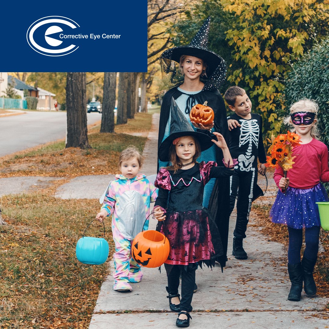 CorrectiveEye's tweet photo. October 31st is spookily approaching! This Halloween Eye Safety Month, avoid ghosts, ghouls, and cheap non-prescription contact lenses. And always be careful when applying masks and eye makeup to prevent a spine-chilling eye injury. https://t.co/oAl1ErjJZh