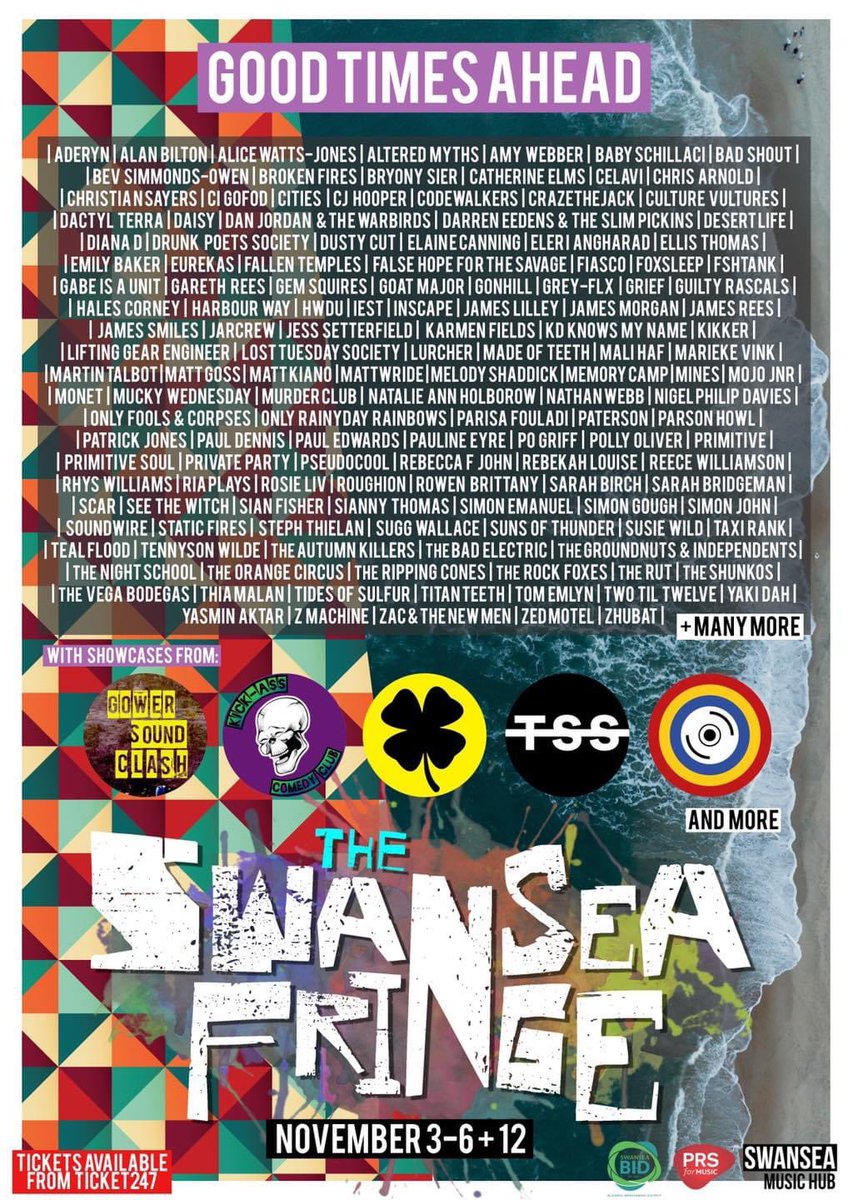 💥💥 THE SWANSEA FRINGE FESTIVAL 2022 💥💥

It gives us tremendous pleasure to share just a taste of what to expect over the festival weekend this year!

You’ll spot a sneaky additional date in there too… more on that front shortly…. 
#swanseafringe