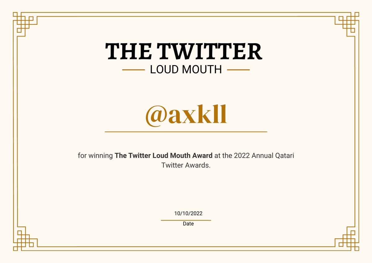QtrAwards's tweet photo. "The Twitter Loud Mouth" award goes to @axkll, congratulations! 🎈 https://t.co/wlJ52YO5xS