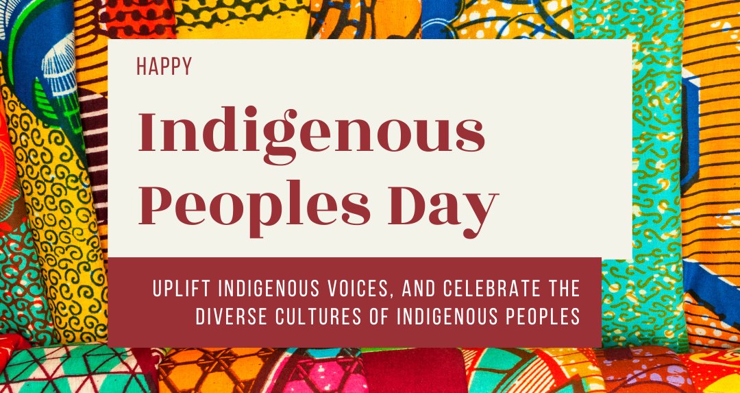 It’s Indigenous Peoples' Day! Today and every day, we honor the cultures & traditions of Indigenous communities throughout the nation. Let’s continue to uplift Indigenous voices, accomplishments & histories as we continue to center marginalized communities and their stories.