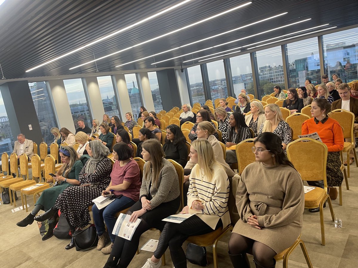 LeanInIreland's tweet photo. Amazing start of LeanIn Dublin’s much awaited the great reconnection event with information on DE&amp;I followed by the panel discussions⁩ ⁦⁦⁦@LeanInOrg⁩ #dublin #grandthorton #thegreatreconnection ⁦@bredamccague⁩ ⁦⁦⁦⁦@nualafmurphy⁩ https://t.co/E4wfjudF7k