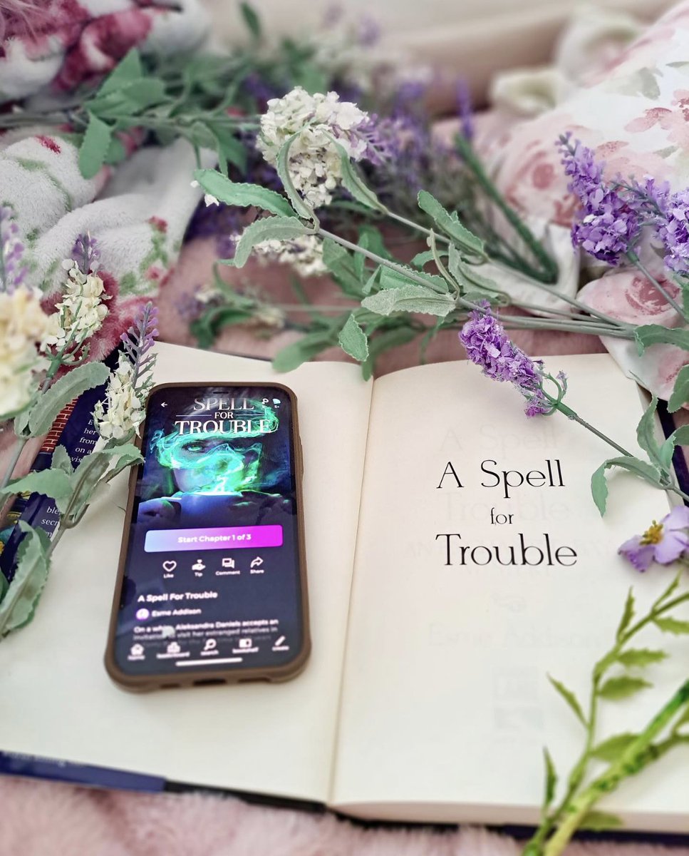 EsmeAddison's tweet photo. Who's ready for some #cozygaming? #ASpellForTrouble is available to enjoy in a brand new way! You can download the app at https://t.co/F2GnXtdvHK #cozymystery #cozyreading #witchymystery https://t.co/Ym3l7vLo1O