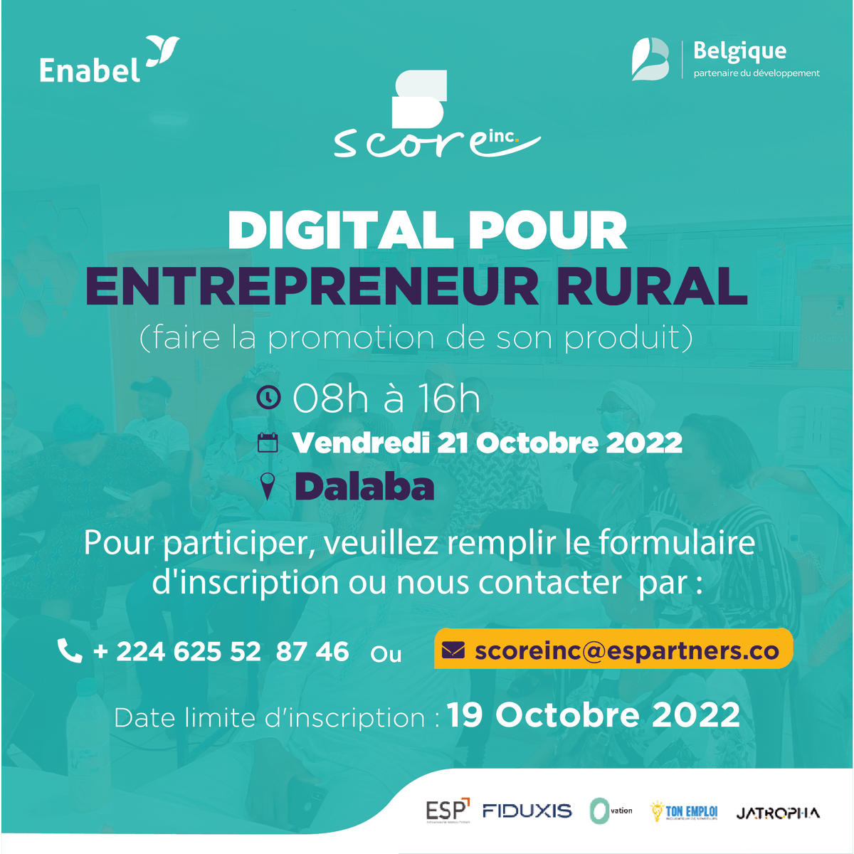 score_inc's tweet photo. Le 21 octobre prochain, à Dalaba, nous proposons un atelier sur des outils digitaux pour mieux atteindre vos cibles et booster votre entreprise . 

#scoreinc. #accompagnement #accélération #incubation #PME #hospitalité #tourisme #villedurable #construction #digital #conakry https://t.co/sHAjjbKnAW