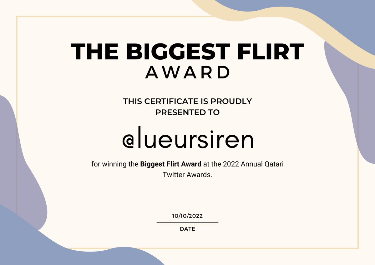 QtrAwards's tweet photo. "The Biggest Flirt" award goes to @lueursiren, congratulations! 🎈 https://t.co/K9pN3wMJm2