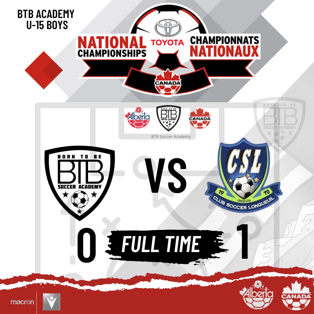 Kondeh's tweet photo. The game went to the wire in @canadasoccer u-15 national championship. @btb07hp fell on a free kick on the last kick of the game to Quebec. Congratulations on earning the silver medal at nationals boys. 

@albertasoccer @canadasoccer 
.
#btbway #nationals22 #silvermedal #history https://t.co/uxb6dWBFUD