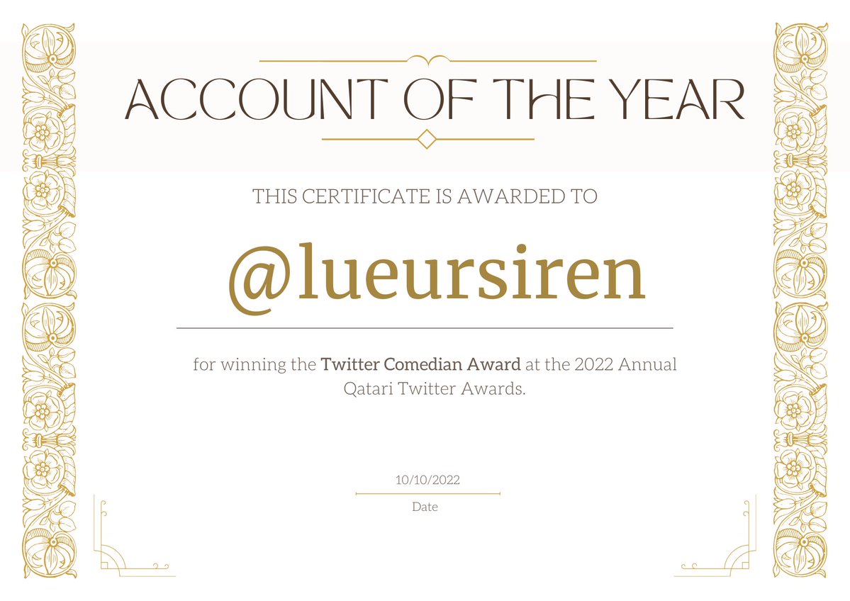 QtrAwards's tweet photo. The "Account of the Year" award goes to @lueursiren, CONGRATULATIONSSS! 🎊🎉🎈 https://t.co/wjHsVQkqin