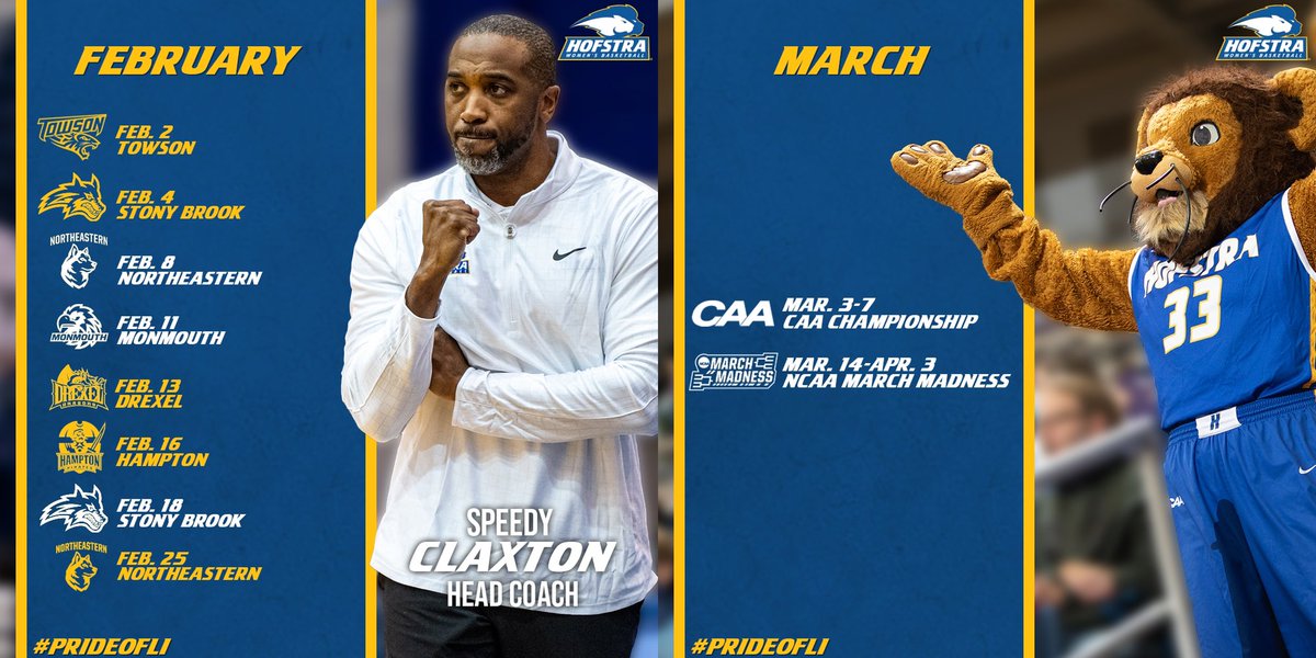 🚨 2022-23 #Hofstra Men’s Basketball Schedule 🚨

Get your tickets NOW at HofstraTickets.com or call (516) HOF-TIXX!

#PrideOfLI