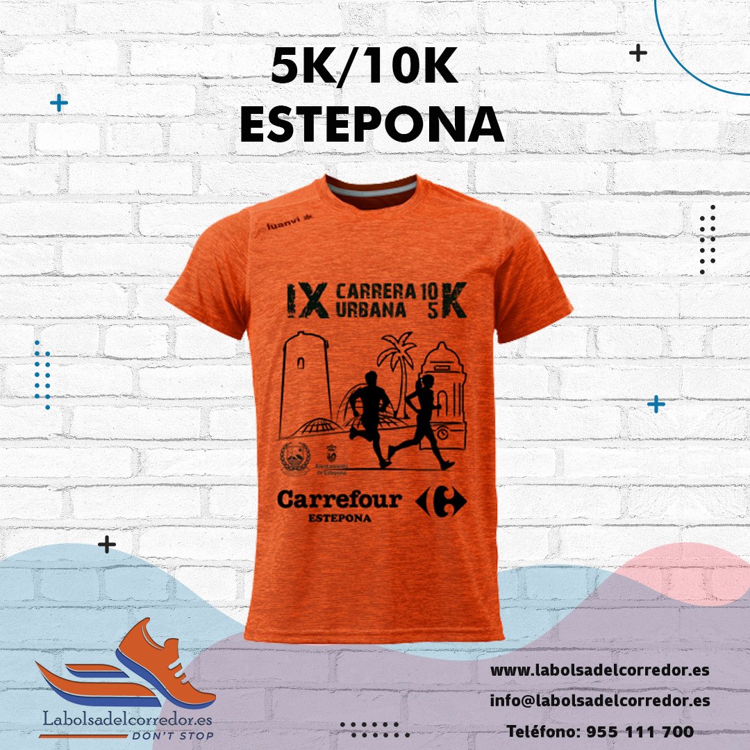 Camiseta Luanvi Vigore naranja para todos los participantes del 5K y del 10K en Estepona.
Resultado muy positivo en que ofrece este producto con cualquier personalización que le realicemos.
labolsadelcorredor.es - info@labolsadelcorredor.es - 955111700