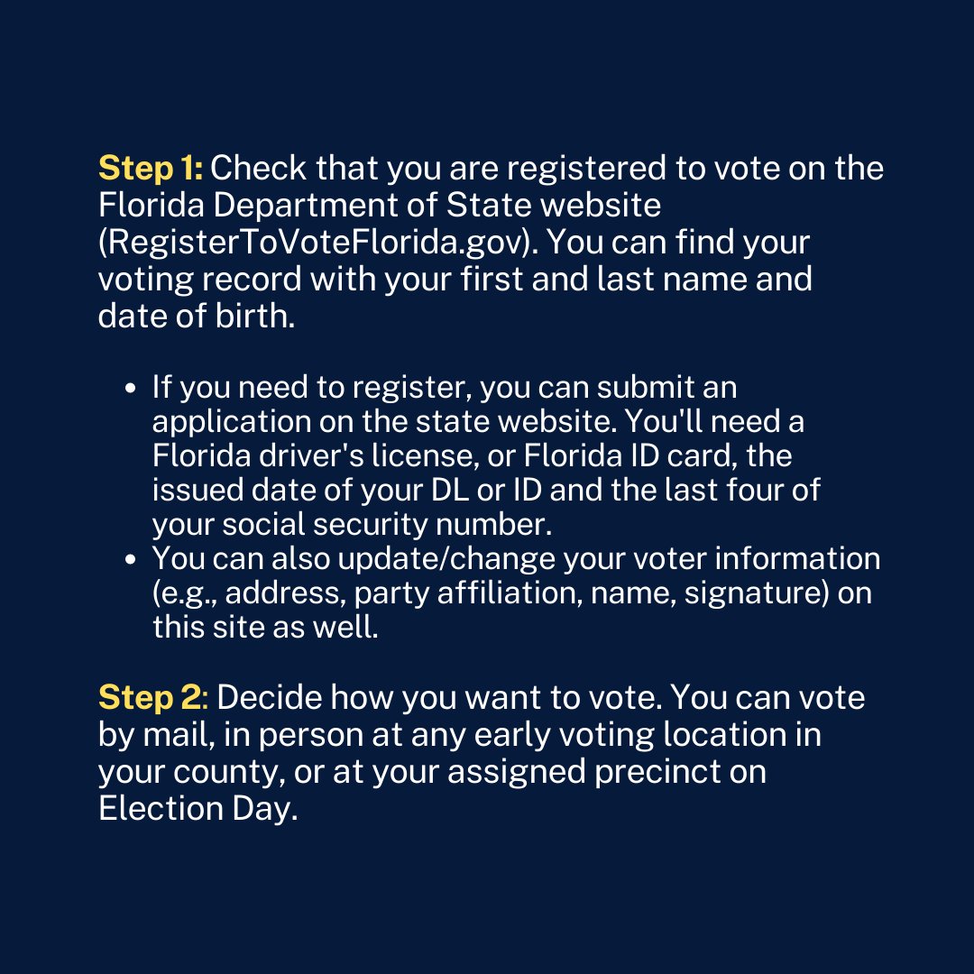 The deadline to register to vote for next month's general election is tomorrow. 

Officials recommend voters make a plan. Here is how to get ready ahead of time in South Florida. wlrn.us/3TbIhoo