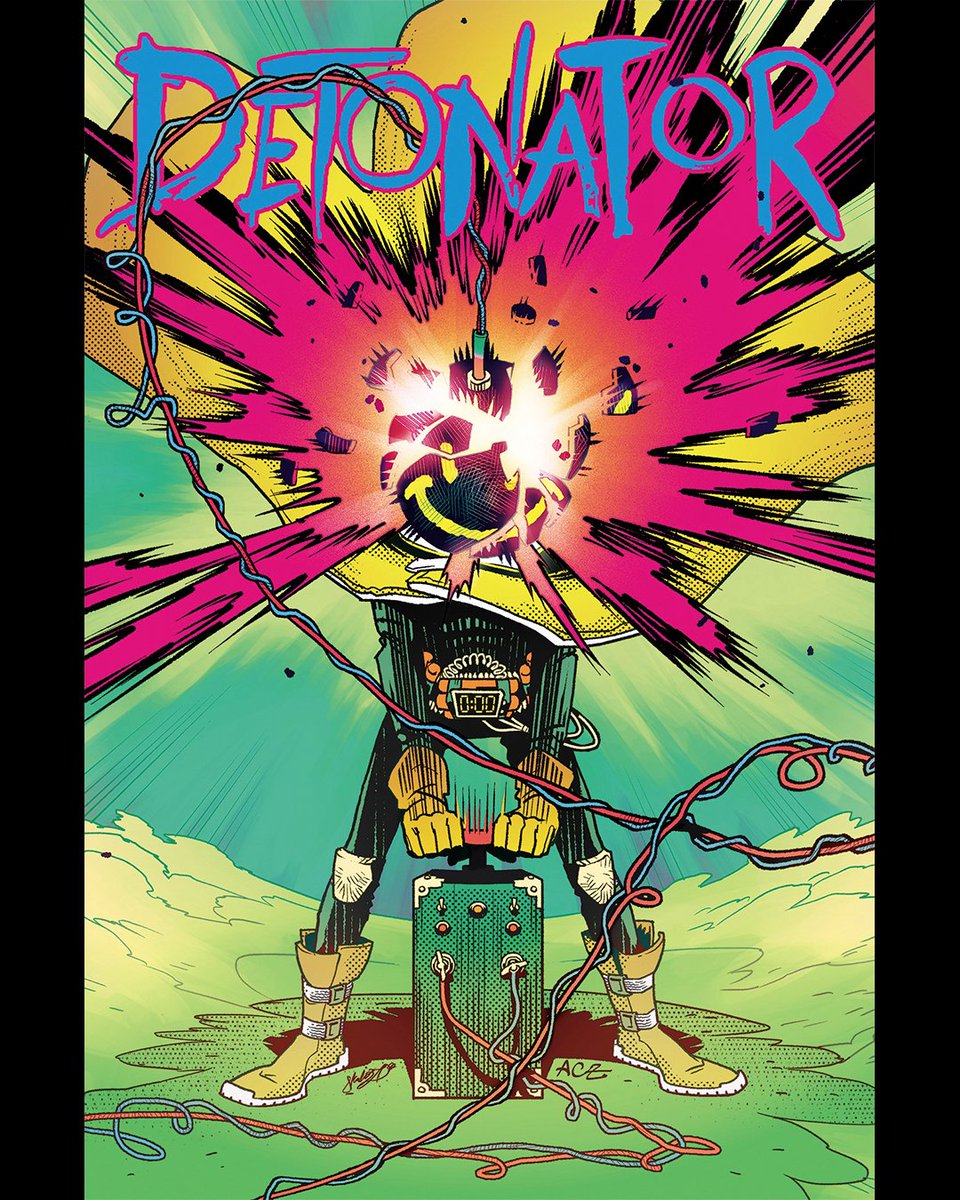 ACZamudio's tweet photo. Alternate cover for the DETONATOR #1 made exclusively for a print run for #SOFA2022. Drawn by me and colored by my better half Carlos Nicolas Zamudio (@inkimpnick), who's the main artist on the comic!
Written by James Parrish (@jamesparrish355).
#DETONATOR #indiecomics https://t.co/ltIIS83bEZ