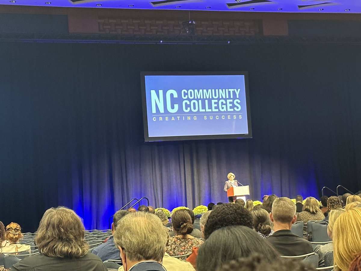 NationHahn's tweet photo. Hearing from @PresLeatherwood discussing the “transformational changes” underway for @NCCommColleges &amp; community colleges nationally. https://t.co/NVsmkgcOCq