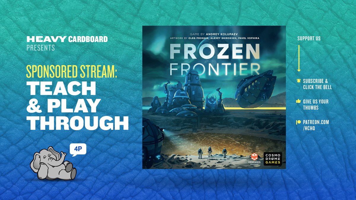 HeavyCardboard's tweet photo. Join us tonight at 1900 EDT for #FrozenFrontier from @ArcaneWonders!
It's the latest big box game with some novel mechanisms that we think folks are going to enjoy!
Hope to see y'all tonight!
https://t.co/tsmzNpwm5T https://t.co/PIt4EdpnJs