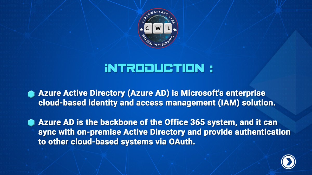 cyberwarfarelab's tweet image. Interested in learning about AZURE ACTIVE DIRECTORY?👀

Check out this post▶

FOR MORE CONTENT VISIT OUR HACK N SECURE PLATFORM:
LINK - labs.cyberwarfare.live

#cyberwarfare #cybersecurity #hacknsecure #cyberwarfarelabs #microsoftazure #azureAAD #azurecloud #CWLKnowledgeBites