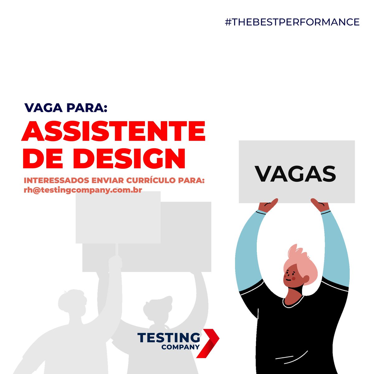 testingcompany's tweet photo. Faça parte do #TimeTC🚀🚀
Vaga para ASSISTENTE DE DESIGN
Interessados enviar currículo para rh@testingcompany.com.br https://t.co/YNDH2oZs1Z
