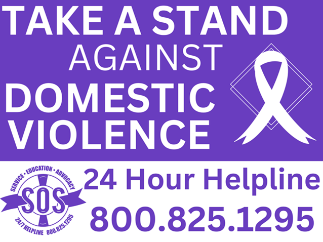 SOSKansas's tweet photo. Don't forget to take your selfie with the DV awareness signs around town! Any participants that tag SOS will be entered into a drawing for a prize at the end of the month. Tag your friends to challenge them! Be on the lookout for a list of locations. #soskansas #soscanhelp https://t.co/5hVjgxLowh