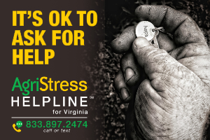 On #WorldMentalHealthDay, we remind you that it is OK to ask for help. Those in the Virginia Ag industry can call or text 833-897-2474 to speak with trained professionals. #mentalhealth #farmerstress