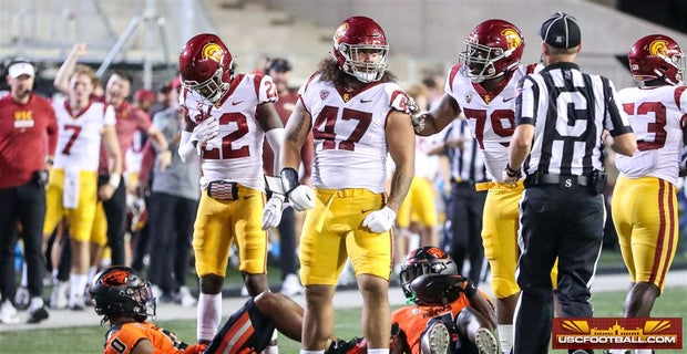 #USC's defense leads the nation in interceptions (12) and total sacks (24). It is also tied for No. 10 in the nation with 45 tackles for a loss. USC recorded 21 sacks in all of 2021.