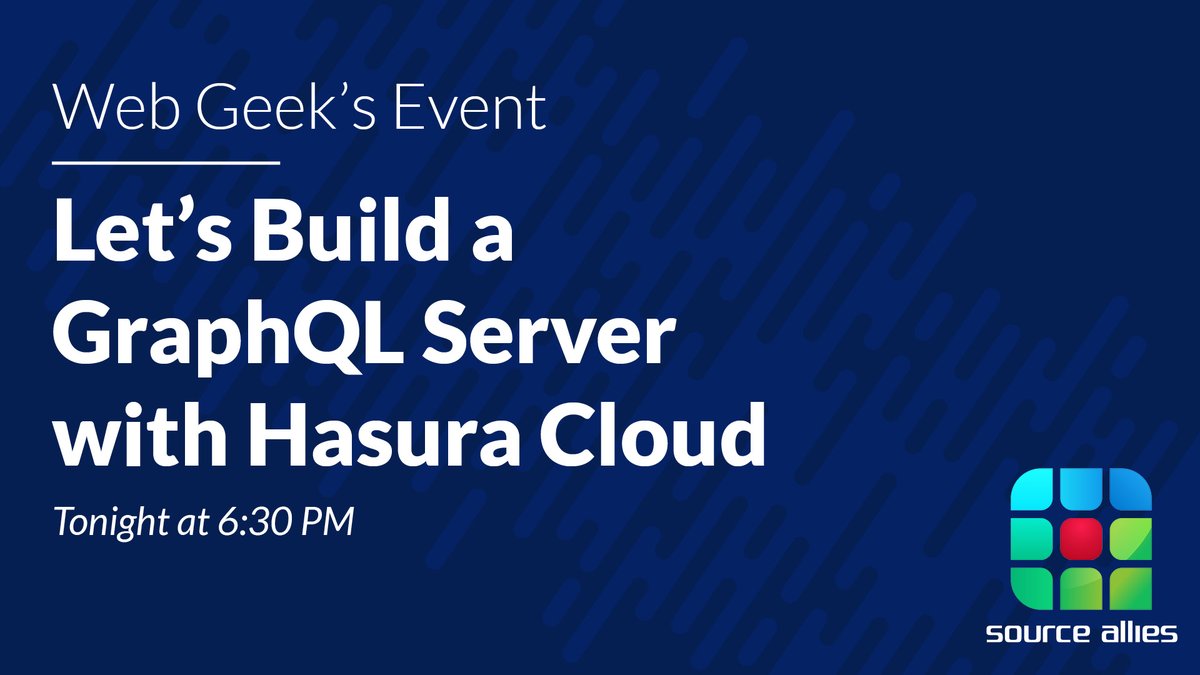 SourceAllies's tweet photo. Source Allies is hosting Web Geeks tonight starting at 6:30pm - come join us! Get details for this in-person event here: https://t.co/omNEJI9fTL
#graphql #coderlife #cloud #webgeeks #tech #developer #devtech https://t.co/rwhVl2mN54