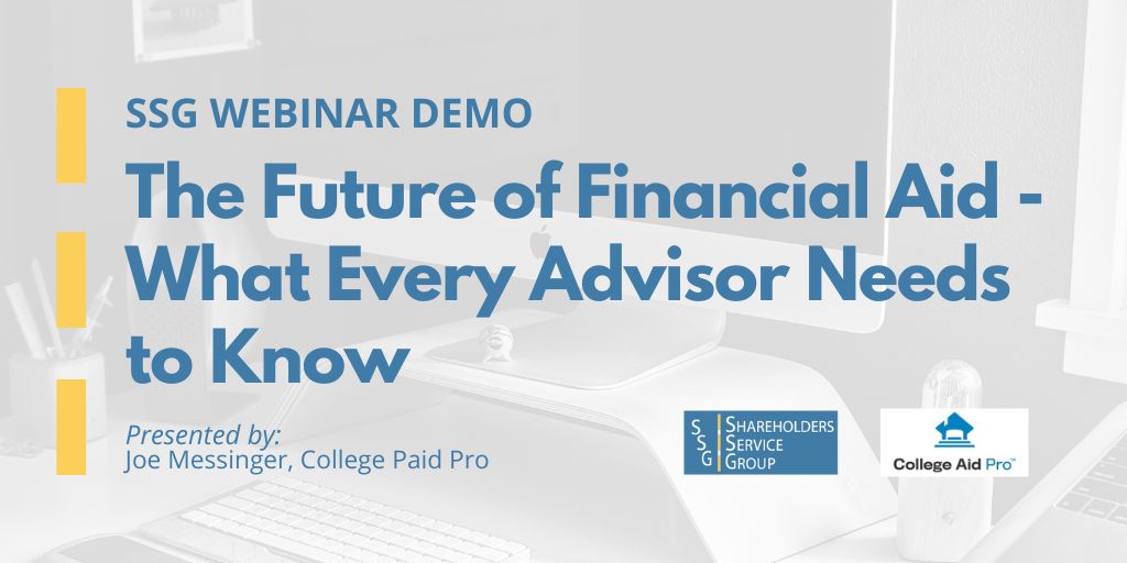 This Thursday, join our webinar, "The Future of Financial Aid" – presented by Joe Messinger of <a href="/CollegeAidPro/">College Aid Pro™</a> #ssgwebinar #ssg >> register.gotowebinar.com/register/35830…