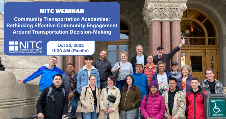 The long-running @portland_state <a href="/PBOTinfo/">Portland Bureau of Transportation</a> Portland Traffic &amp; Transportation class has been replicated in Salt Lake City, and the successful community academy model is being adapted for other regions too. Learn more in a <a href="/NITC_UTC/">NITC</a> Webinar Thursday Oct 20: nitc.trec.pdx.edu/events/profess…