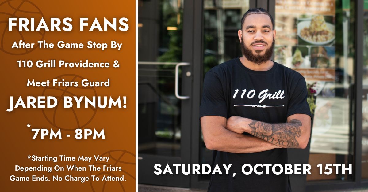 Come by our Providence location this Saturday after the <a href="/PCFriarsmbb/">Providence MBB</a> game to meet <a href="/JBDimes3/">Jared Bynum $</a>! 🏀  

#providencecollege #PCFriars #NILpartnership #studentathlete #mensbasketball