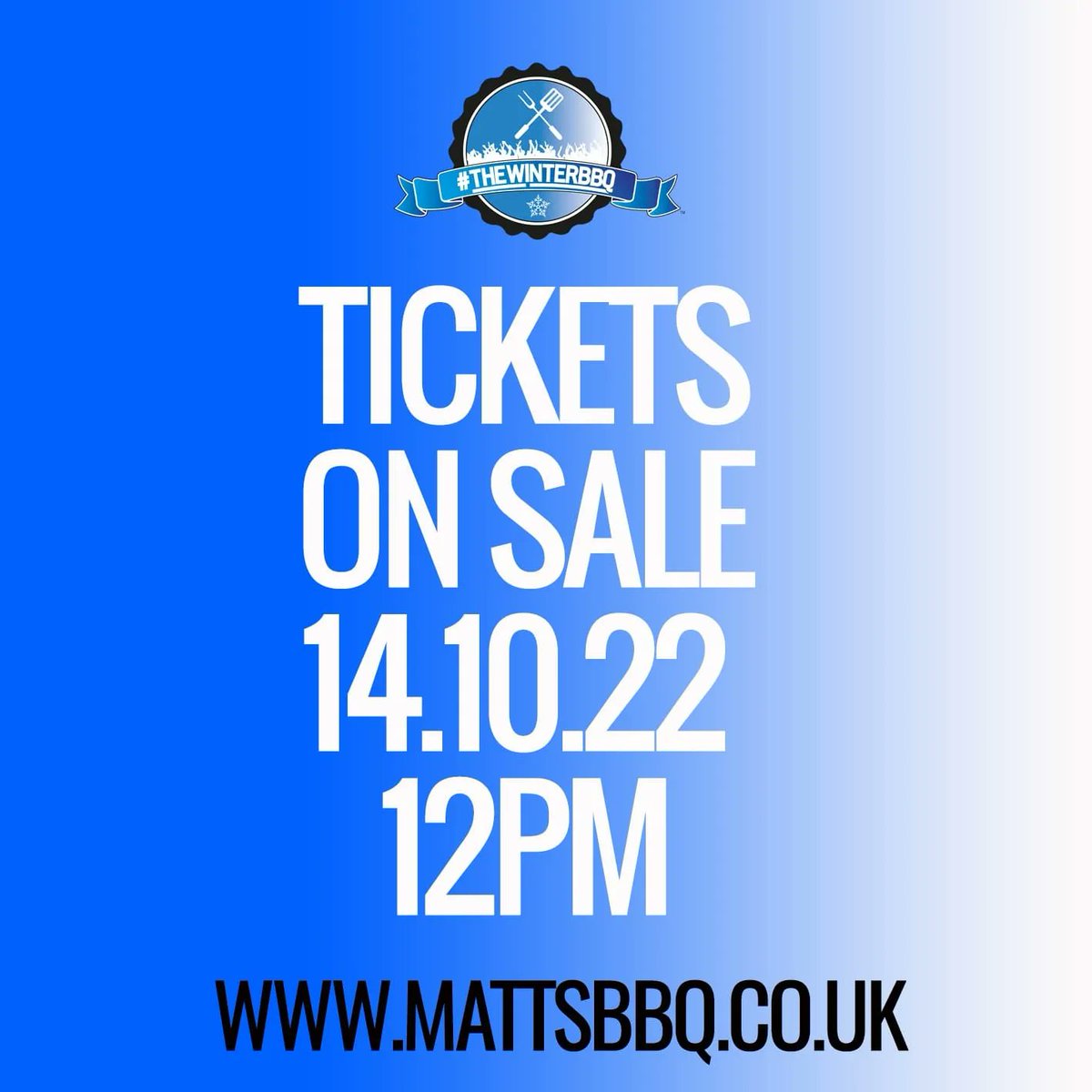 Mr Respek My House (@coldsteps) on Twitter photo Assemble your crew and get ready! At just Β£15, these early birds won't be around for long! π¨
π O2 priority customers get early access this Wednesday. General sale opens Friday.
For VIP packages please enquire via email info@mattsbbq.co.uk
#MattsBBQ #TheWinterBBQ Assemble your crew and get ready! At just Β£15, these early birds won't be around for long! π¨
π O2 priority customers get early access this Wednesday. General sale opens Friday.
For VIP packages please enquire via email info@mattsbbq.co.uk
#MattsBBQ #TheWinterBBQ