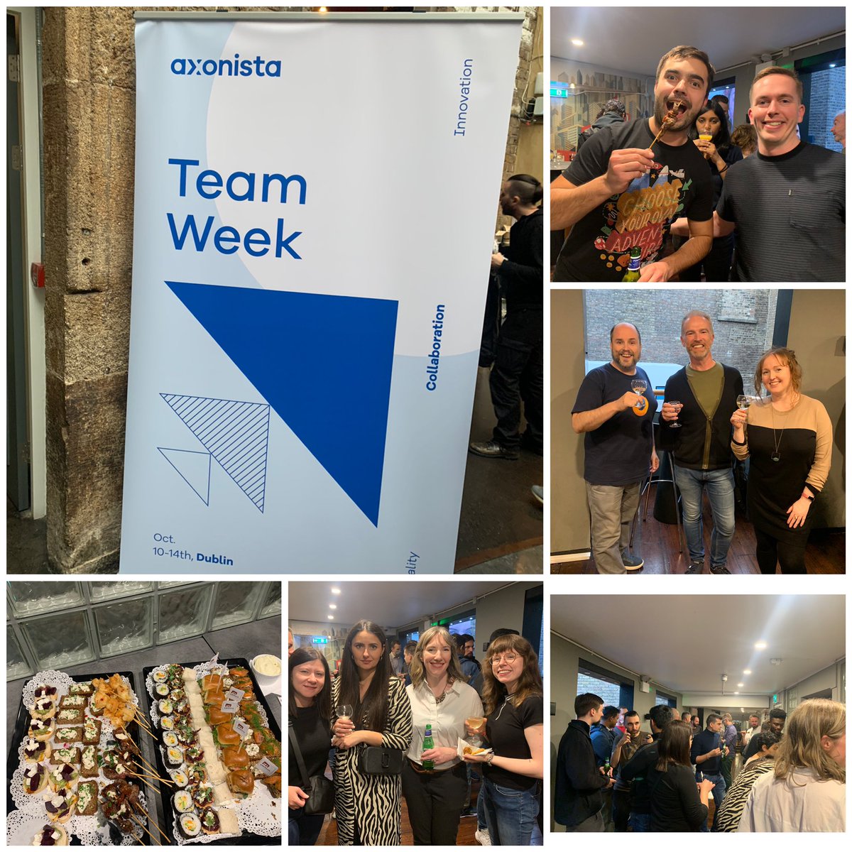 axonista's tweet photo. Today’s @axonista #TeamWeek22 event is hosted by our partner @IFI_Dub in their Cinema Café. We heard from @rosskeane about IFI’s mission to preserve and promote Ireland’s film heritage. This is the perfect place to relax, chat, and enjoy drinks and food 🚀 💛 #Collaboration https://t.co/frogrXX037