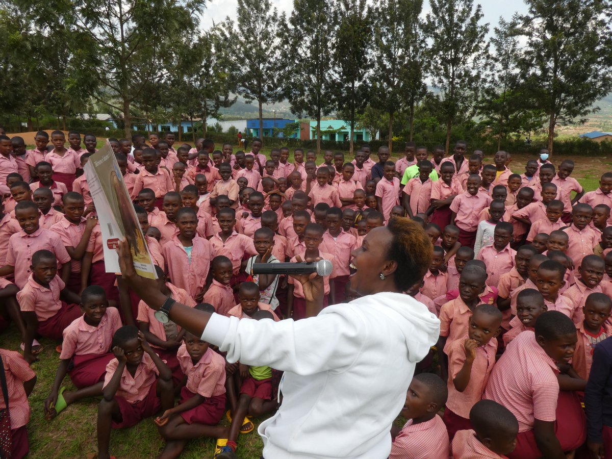ReadyforReading's tweet photo. Guess What? #NationalLiteracyMonth is still going with @ReadyforReading till this coming Thursday Oct 13th! We couldn't close the program without reading with students in their school setting #TillEveryoneCanRead #RwandaNLM2022 #LearningSpaces #Spaces4Reading #Literacy #ILD https://t.co/LKK695xOmW