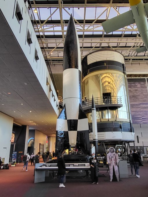 WWII German V-2 rockets in the Smithsonian Air & Space Museum.