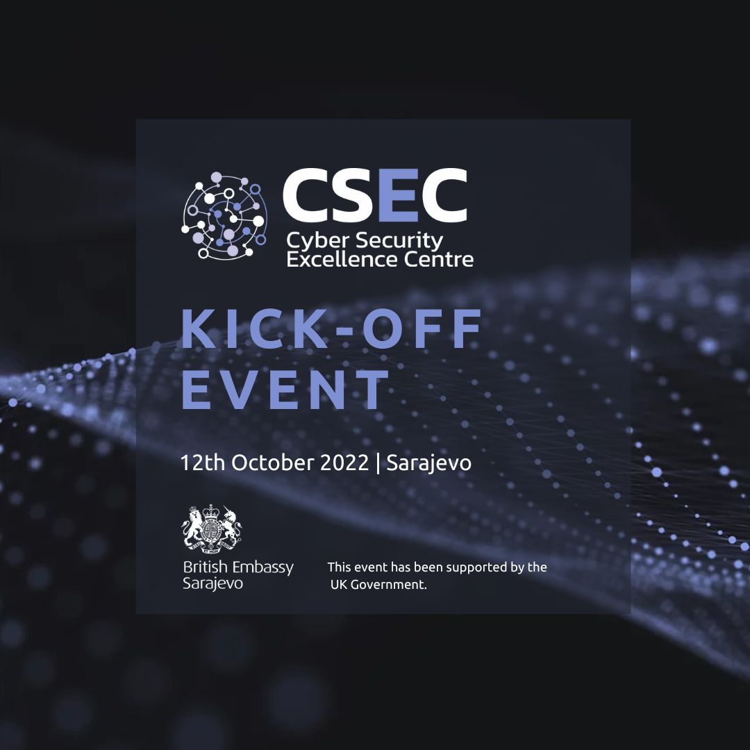 CSEC_ba's tweet image. Only 2️⃣ more days until #CSECba kick-off event!

Looking forward to seeing you soon in #Sarajevo!

#UKinBIH #BIHACSIRT #cybersecurity