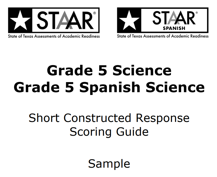 RickettsDeirdre's tweet photo. Hot off the press!! Constructed Response Scoring Guides for STAAR Redesign are posted &amp; include rubrics &amp; real examples of student responses for short response items in Eng &amp; Span. THX @HISD_ElemSci for sharing https://t.co/y29mEBXCJC https://t.co/fxdoZB41hW