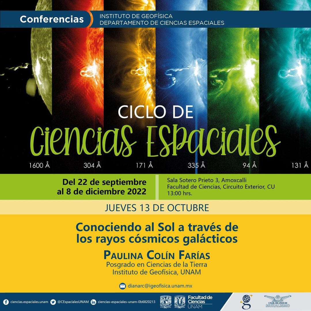 CEspacialesUNAM's tweet photo. ¡No se lo pierdan, este jueves en la famosa Fac de Ciencias, o en nuestra página FB ciencias.espaciales.unam!
#Universo #Espacio #SistemaSolar #Ciencia #Astronomia #RayosCosmicos #Sol #CiclodeCienciasEspaciales #CienciasEspaciales https://t.co/Arl0tgDNcJ