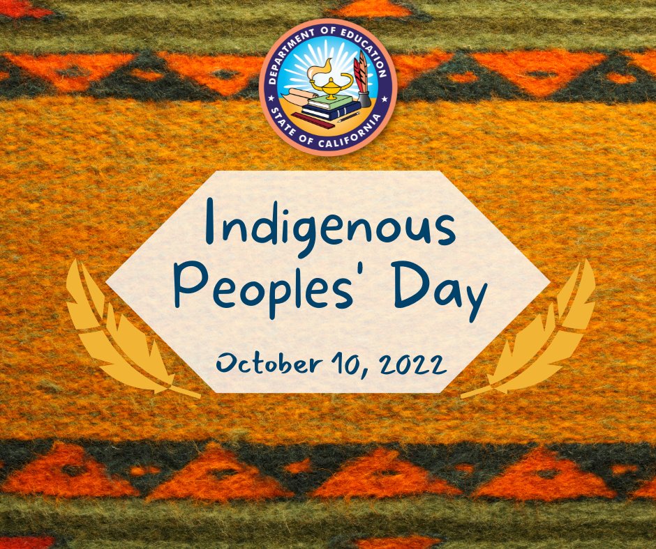 Today, the CDE celebrates Indigenous Peoples' Day and honors Native American peoples, their histories, and their cultures.