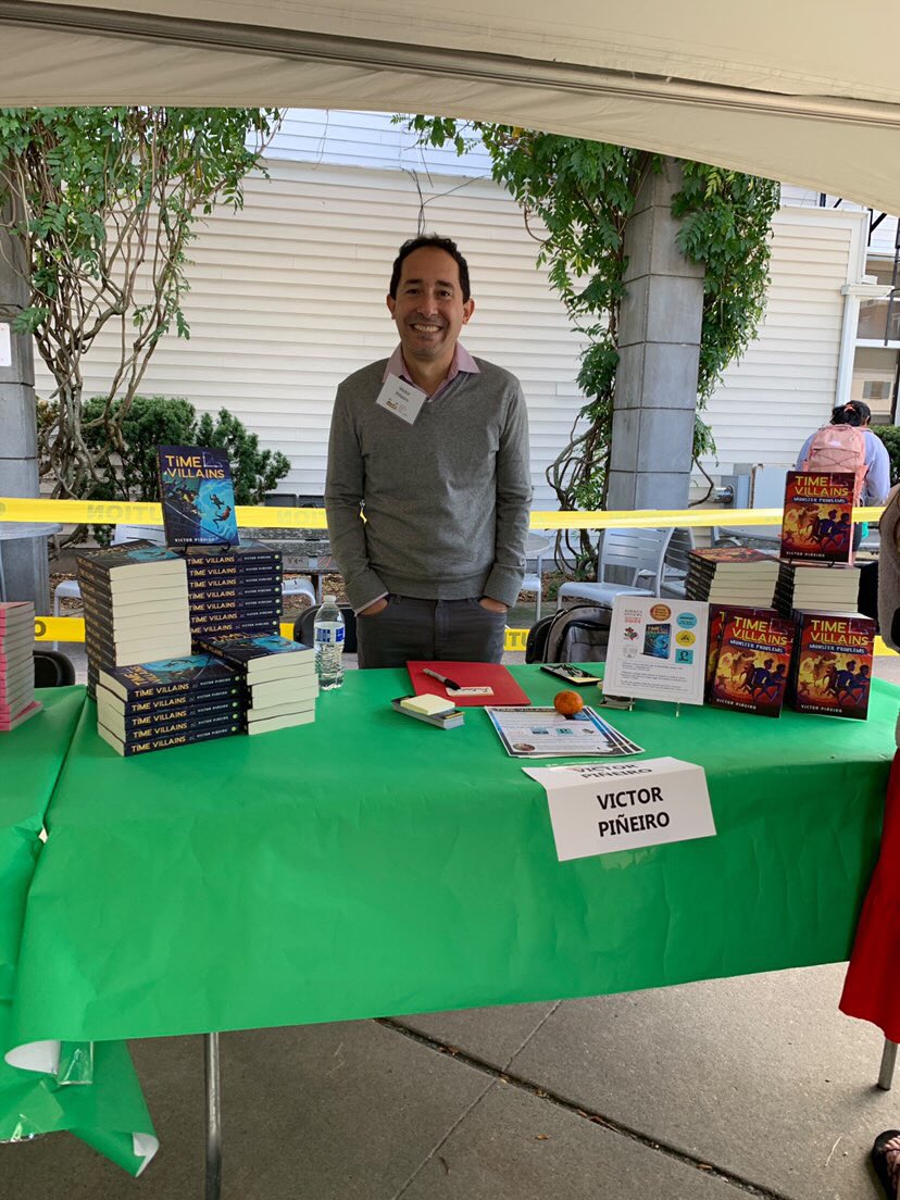 victorpineiro's tweet photo. Had an absolute blast at the #pplbookfest this weekend, thanks to all the amazing folks at @PrincetonPLkids and @JazamsToys for putting together such an incredible event! Princeton truly has the bookwormiest bookworms.
(Bonus: met my @mgauthorcade buddy @alyssabcolman there!) https://t.co/MQ1x1OY6bF