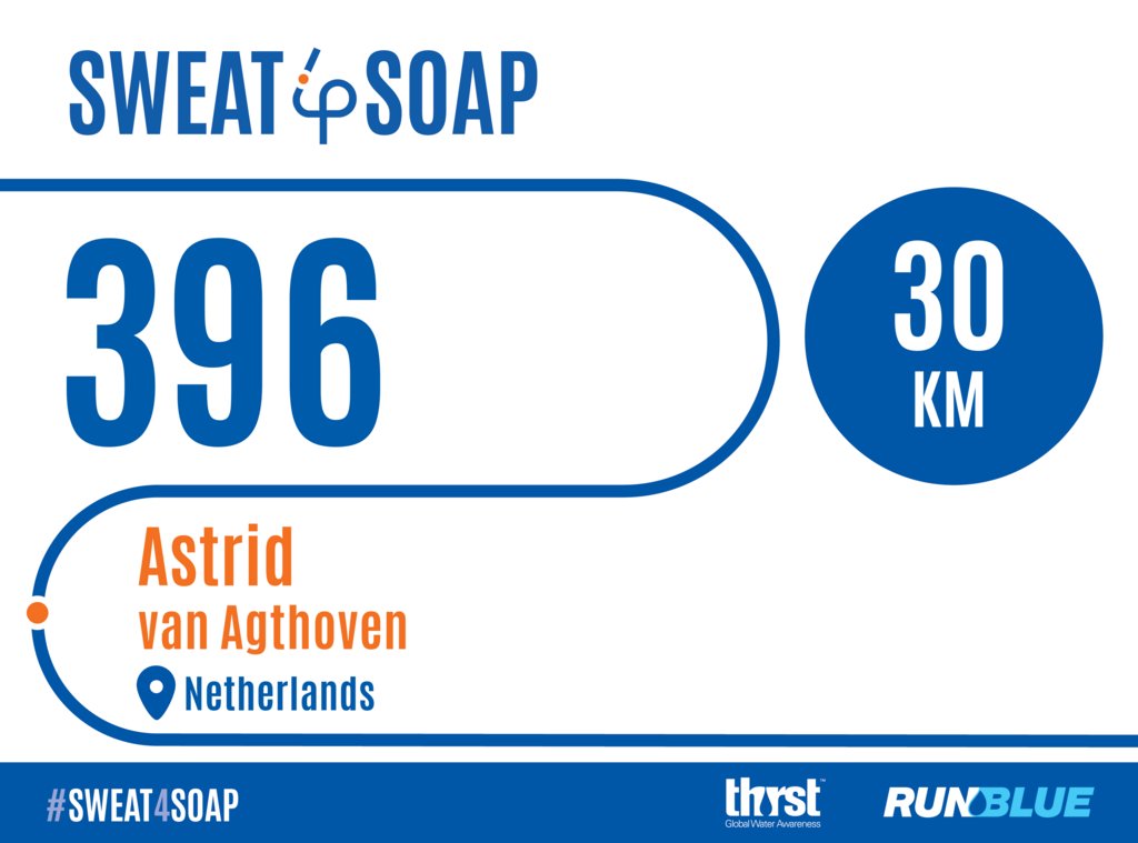 Yess, first run of the week for #Sweat4Soap is done! Hope <a href="/AquaforAll/">Aqua for All</a> team will manage to contribute many more km's = soaps for Cox's Bazar. Happy birthday <a href="/minaguli/">Mina Guli</a> !