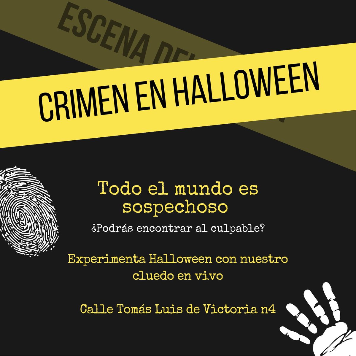 cazmar_im's tweet photo. Este Halloween no te vas a aburrir... Cluedo en vivo, ¿Podras encontrar al culpable? O quizás eres tú 🕵️‍♀️

Tenemos grupo de niños, de adultos y de familias
No te lo pierdas🎃 https://t.co/6lnmcIUNy8