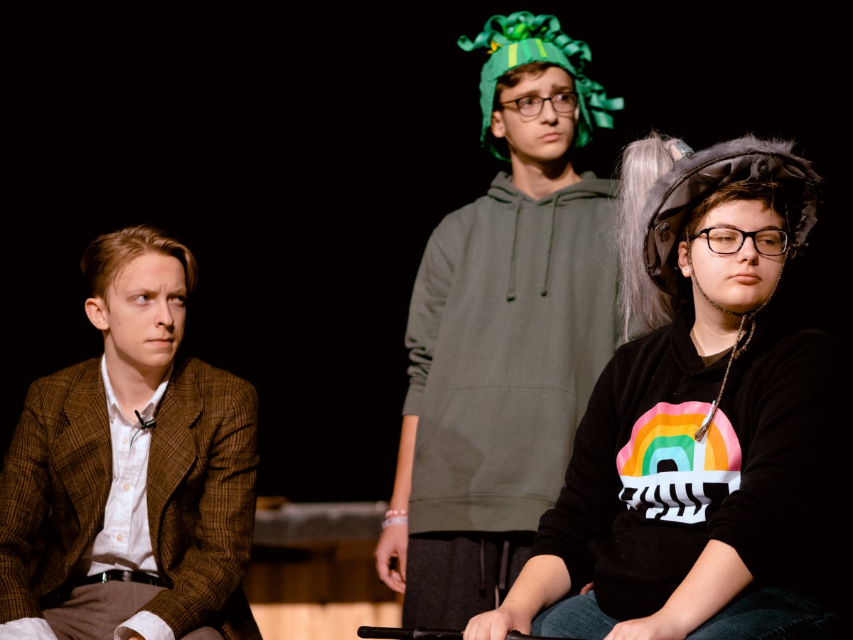 PennridgeSD's tweet photo. Stopped by a run-through of The Crucible recently- Although it's a serious show, the crew lightened the recent run with silly hats and footwear! Come see our Pennridge Performing Arts members bring The Crucible to life on 10/20. 10/22, and 10/23. @pridgeperforms https://t.co/FfevtmUIpZ
