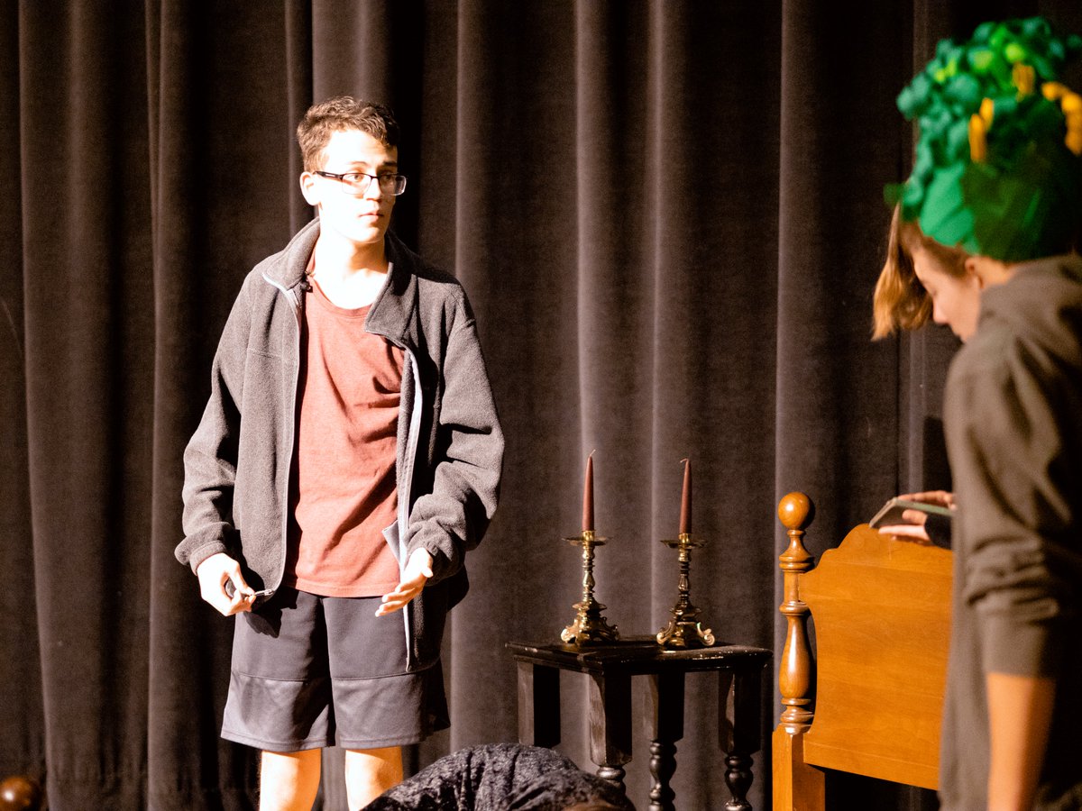 PennridgeSD's tweet photo. Stopped by a run-through of The Crucible recently- Although it's a serious show, the crew lightened the recent run with silly hats and footwear! Come see our Pennridge Performing Arts members bring The Crucible to life on 10/20. 10/22, and 10/23. @pridgeperforms https://t.co/FfevtmUIpZ