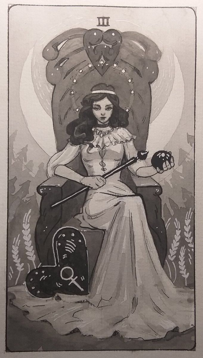 Tytyu322's tweet photo. inktober 10 - The Empress https://t.co/jxRXnMJg8N