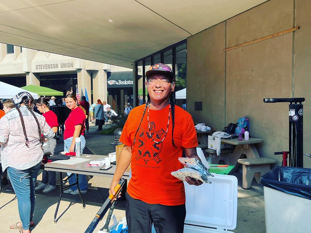 SOUAshland's tweet photo. Happy Indigenous Peoples’ Day! We are gathered in the SU Courtyard, kicking off the festivities now. Come join us! https://t.co/KIuX6M0OJm