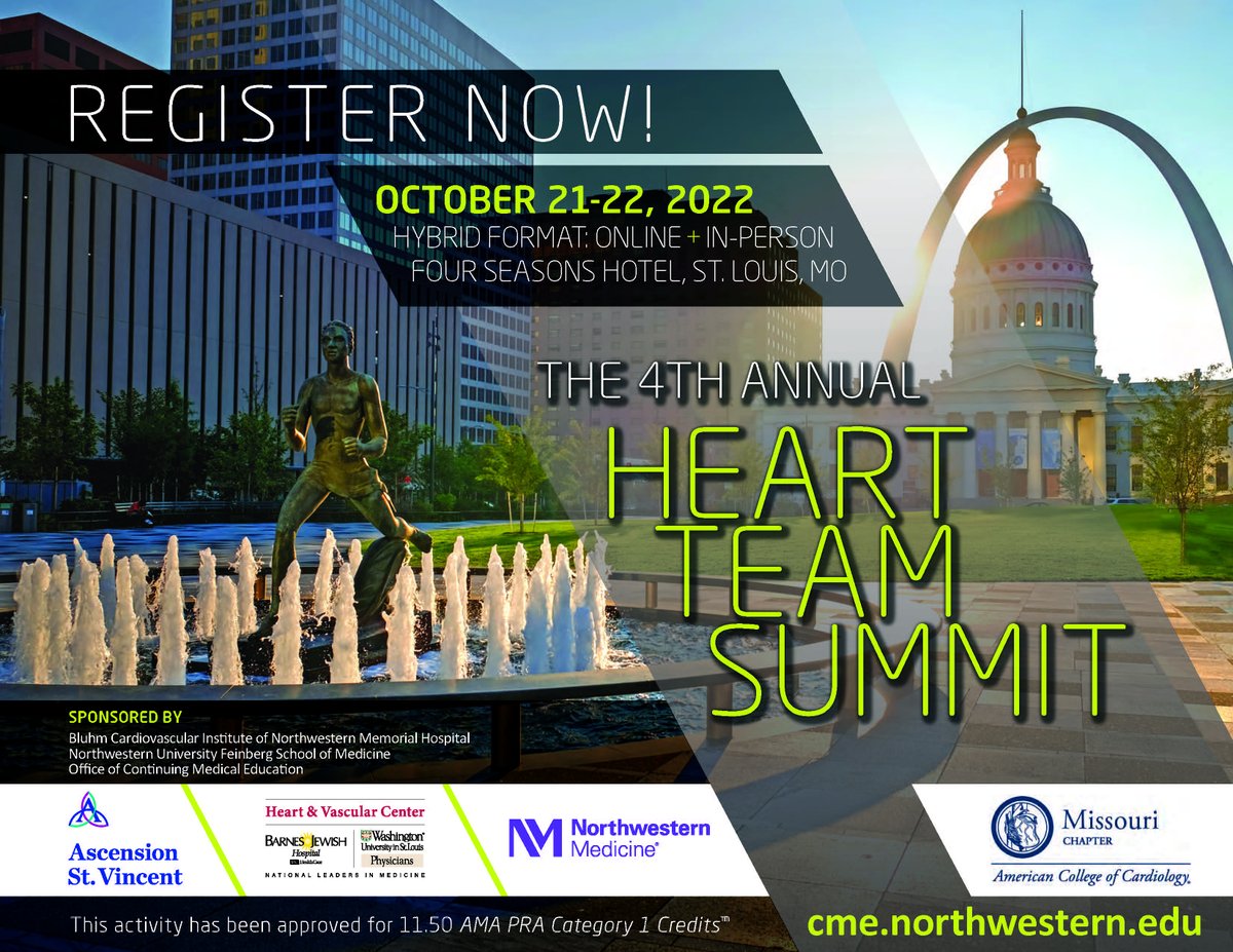 NMCardioVasc's tweet photo. The fourth Annual #HeartTeamSummit in St. Louis, Missouri, is just a few days away! This activity has been approved for AMA PRA Category 1 Credit™. https://t.co/1G66KcQuS6
-
@jdflaherty @NMValveDoc @AlanZajarias @nishath_quader https://t.co/1wkt04V9od