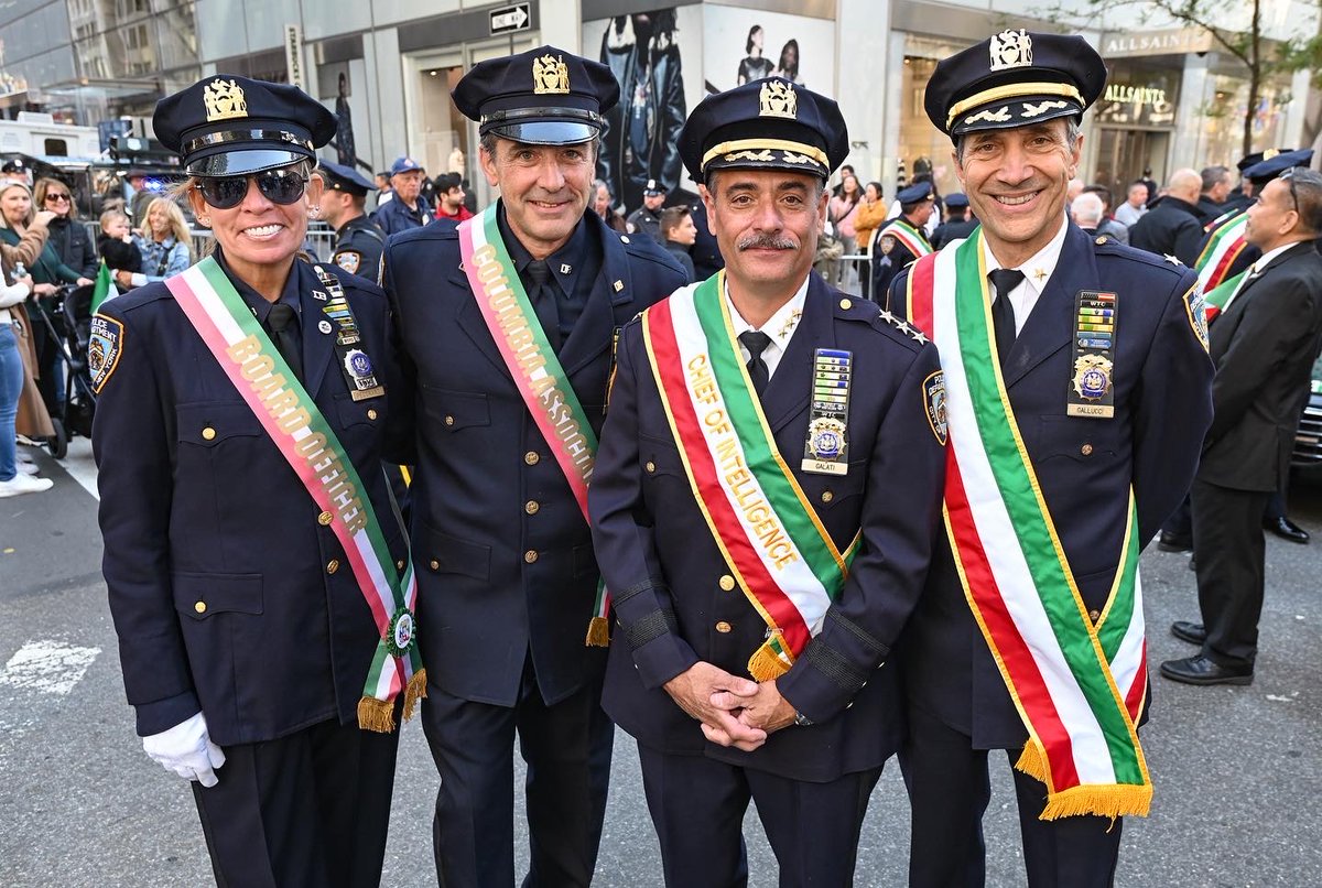 NYPDnews's tweet image. Today’s 78th Annual  #ColumbusDayParade was a beautiful showcase of Italian American culture and heritage. @NYPDnews Executives and  @nypdcolumbia put their Italian pride on display while marching up Fifth Avenue.