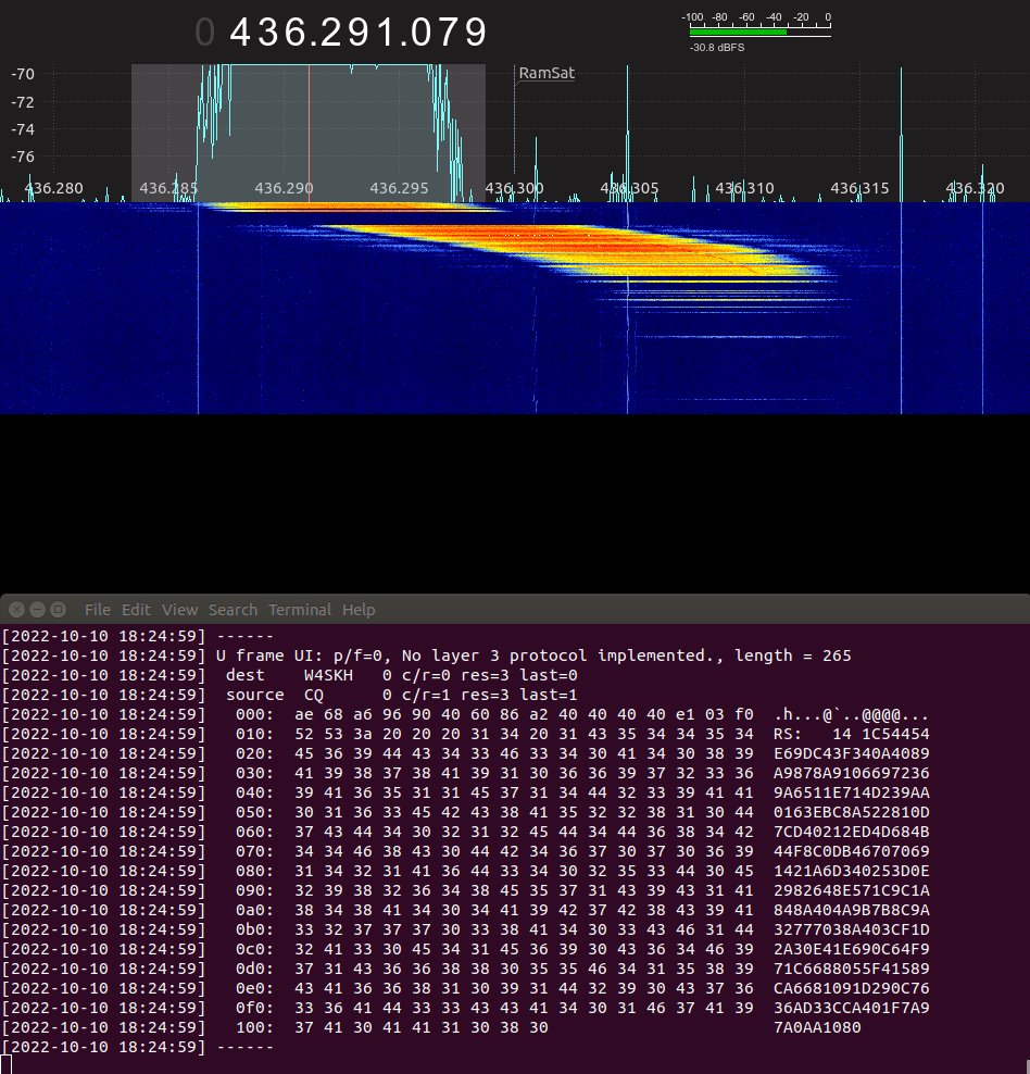 scott23192's tweet image. Likely my last RAMSAT pass 1825utc - hate to see this one go.   Taking pictures to the end, now down to 205km.   Hard to imagine a cubesat mission more successful than this one - congrats to all!