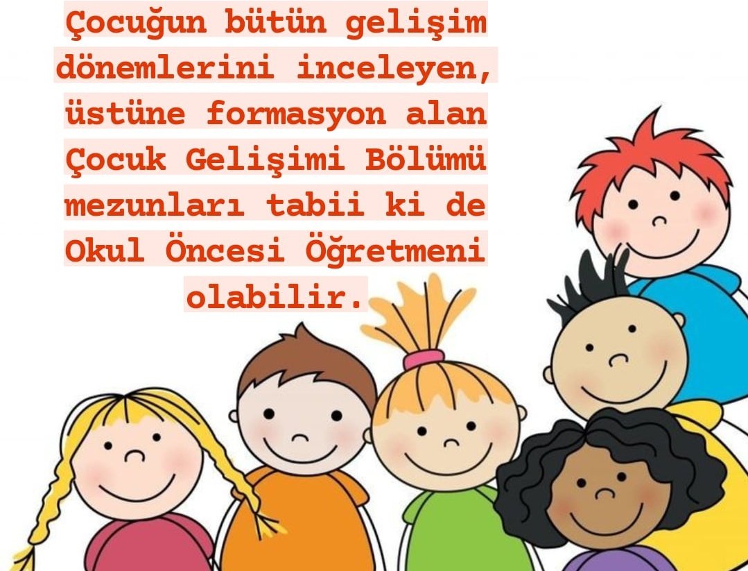 Çocuğun bütün gelişim dönemlerini inceleyen, üstüne formasyon alan Çocuk Gelişimi Bölümü mezunları tabii ki de Okul Öncesi Öğretmeni olabilir 🖤
#ttk9cocukgelisimininhakki