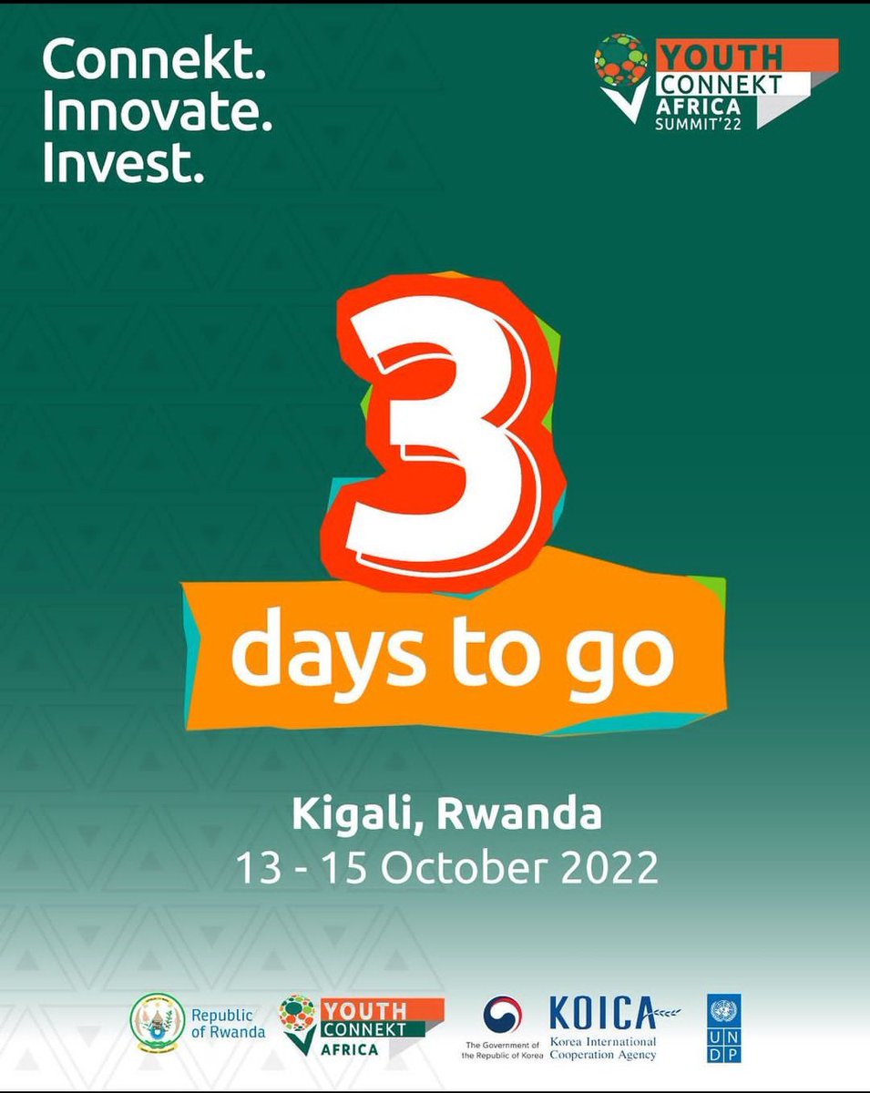 AlicAtete's tweet photo. YOUTH CONNECT AFRICA SUMMIT'22
See you soon in Kigali 🇷🇼 https://t.co/nN6Ck35AVJ