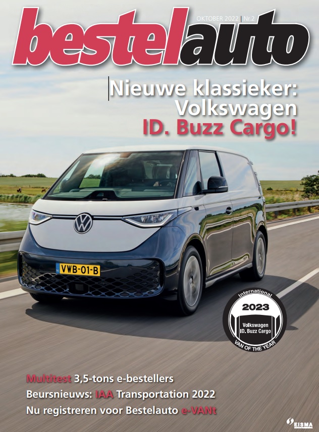 Naar de drukker en binnenkort overal bij het MKB in Nederland te vinden: de nieuwe editie van Bestelauto! Met voorop natuurlijk de <a href="/ivotyjury/">IVOTY Jury</a> Van of the Year 2023: de @Volkswagen_BWG ID. Buzz Cargo!