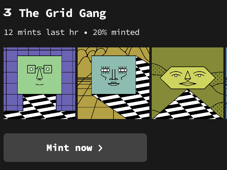 Grid Gang: Minting Now tweet media